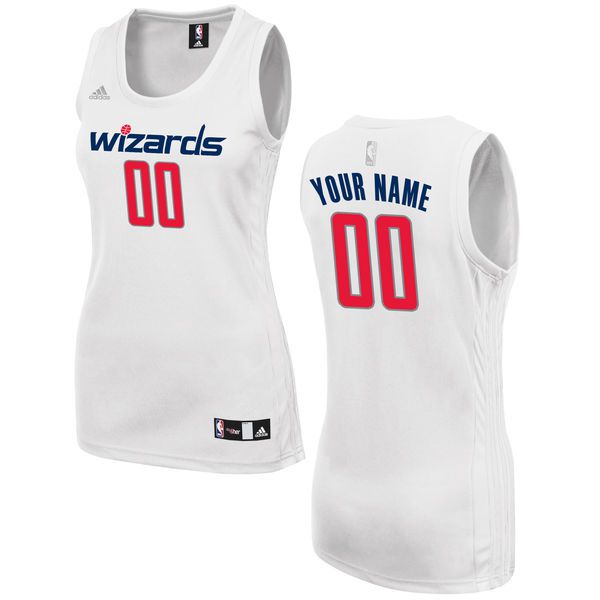Women Washington Wizards Adidas White Custom Fashion NBA Jersey->customized nba jersey->Custom Jersey